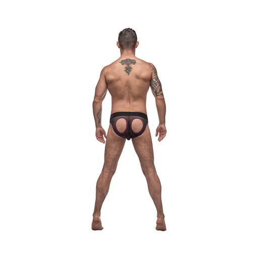 Male Power Airotic Mesh Butt Out Bikini Black Xlarge | SexToy.com