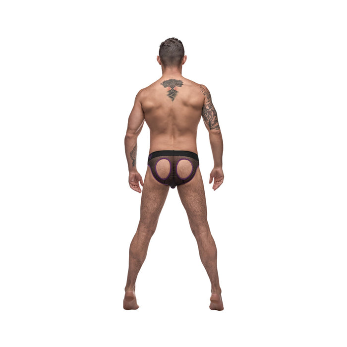 Male Power Airotic Mesh Butt Out Bikini Black Xlarge | SexToy.com