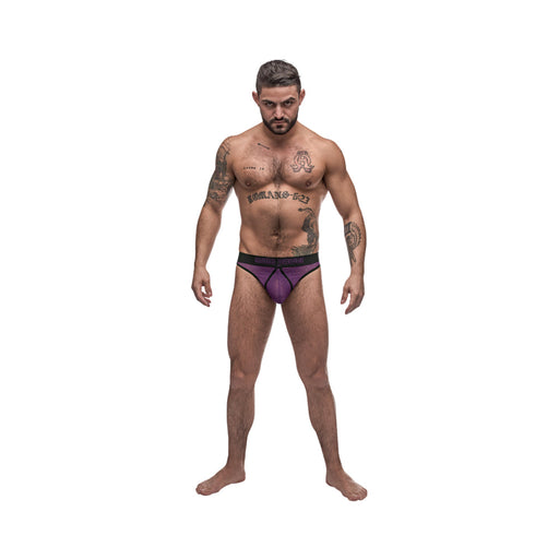 Male Power Airotic Mesh Enhancer Thong Purple Sm | SexToy.com