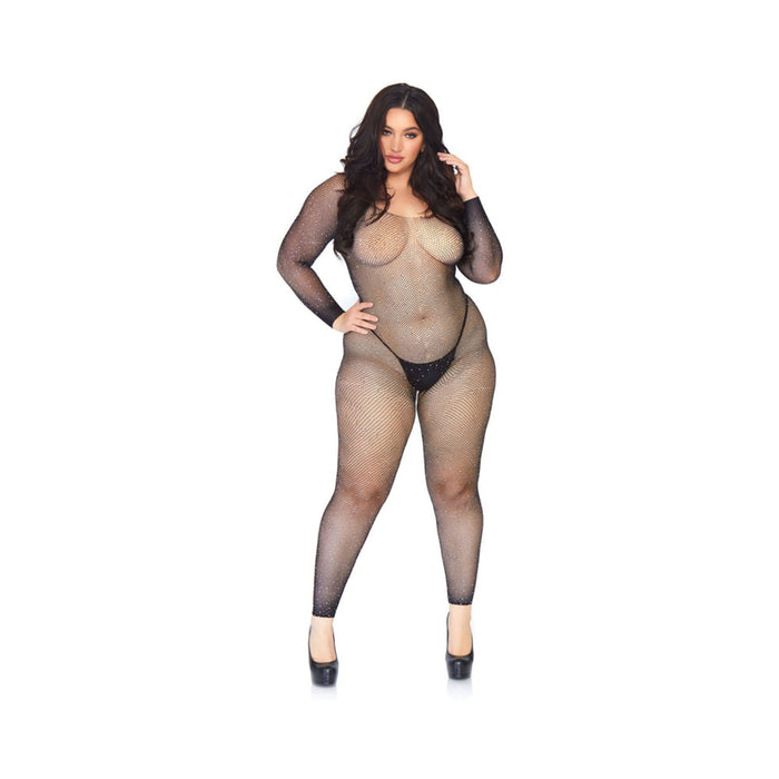 Crystalized Seamless Fishnet Long Sleeved Bodystocking. | SexToy.com