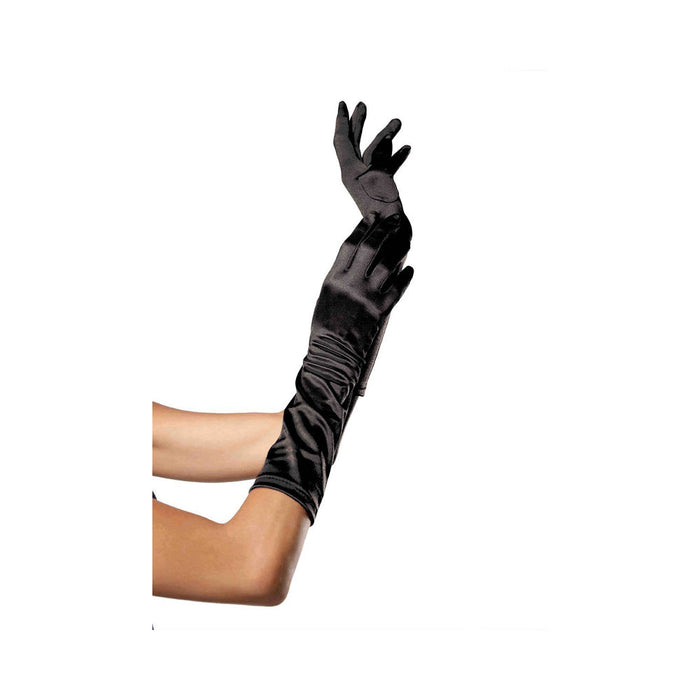 Elbow Length Satin Gloves O/S | SexToy.com