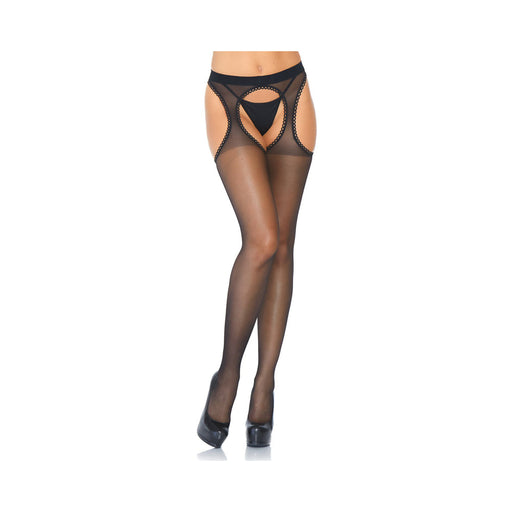 Spandex Sheer Scalloped Suspender Hose. | SexToy.com
