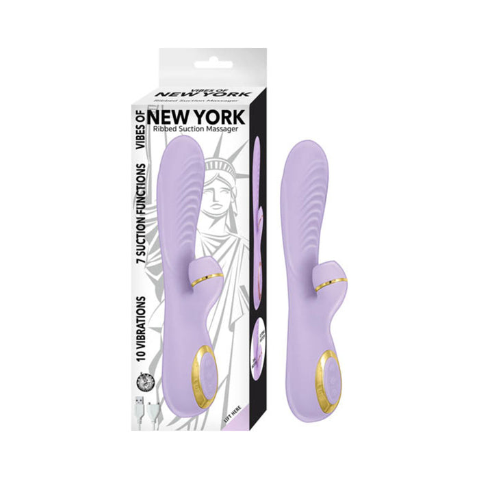 Vibes Of New York Ribbed Suction Massager | SexToy.com