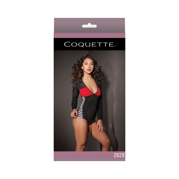 Racer Romper Black & Red Os | SexToy.com
