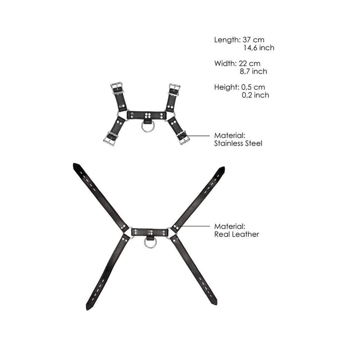 Ouch! Pain - Saddle Leather Heavy Duty Male Chest Harness | SexToy.com