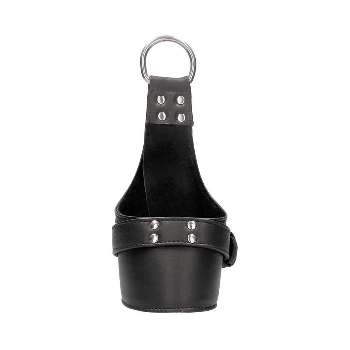 Ouch! Pain - Calf Leather Suspension Wrist Bondage Handcuffs | SexToy.com