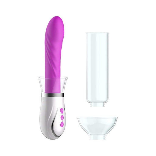 Twister - 4 In 1 Rechargeable Couples Pump Kit - Purple | SexToy.com