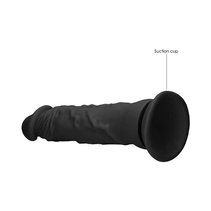 Realrock - 10 / 25 Cm Realistic Dildo - Black | SexToy.com