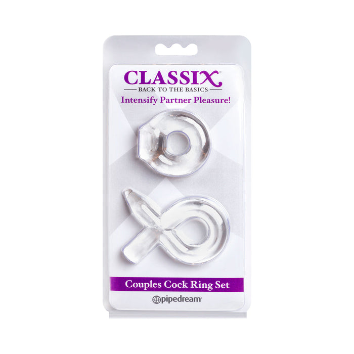 Classix Couples Cock Ring Set Clear | SexToy.com