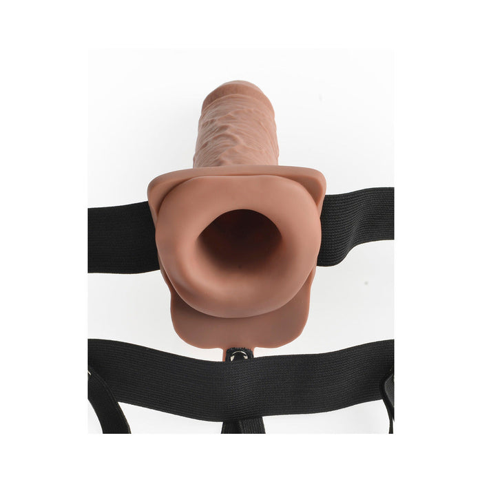 Fetish Fantasy 7in Hollow Rechargeable Strap-on With Remote, Tan | SexToy.com