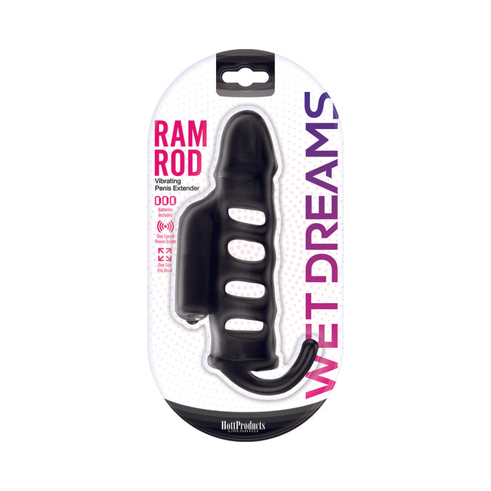 Ram Rod Penis Sleeve With Power Bullet Black | SexToy.com