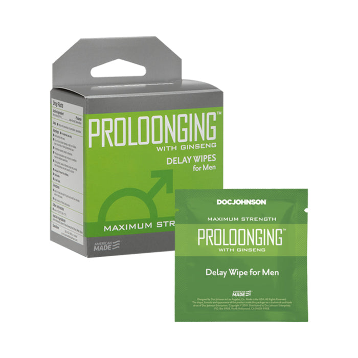 Proloonging With Ginseng Delay Wipes For Men 10 Pack | SexToy.com