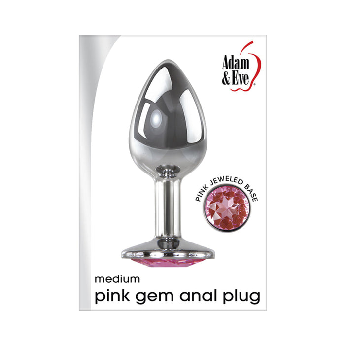 A&E Medium Pink Gem Anal Plug | SexToy.com