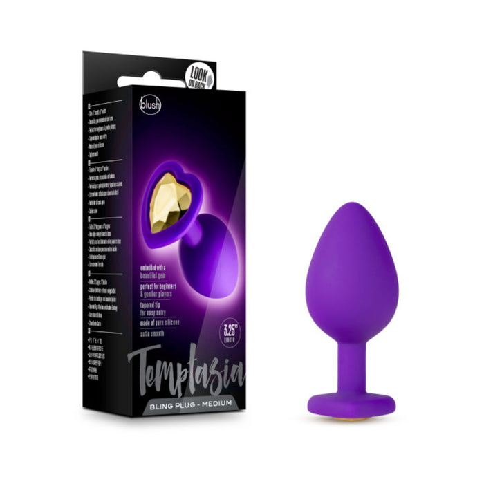 Temptasia - Bling Plug Medium - Purple | SexToy.com
