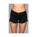 Denim Shorts Lace Up Side Detalil Black Large | SexToy.com