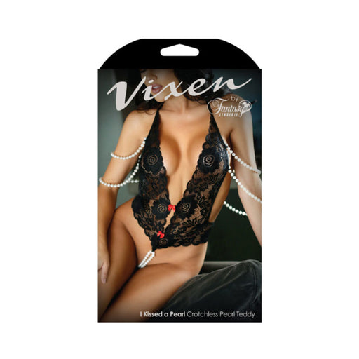 Vixen I Kissed A Pearl Lace & Pearl Teddy | SexToy.com