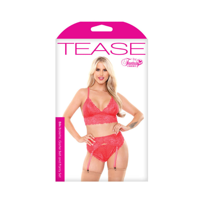Erin Bralette,garterbelt/panty Pink M/l | SexToy.com