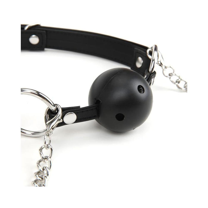 Lux Fetish Breathable Gag With Nipple Clamp | SexToy.com
