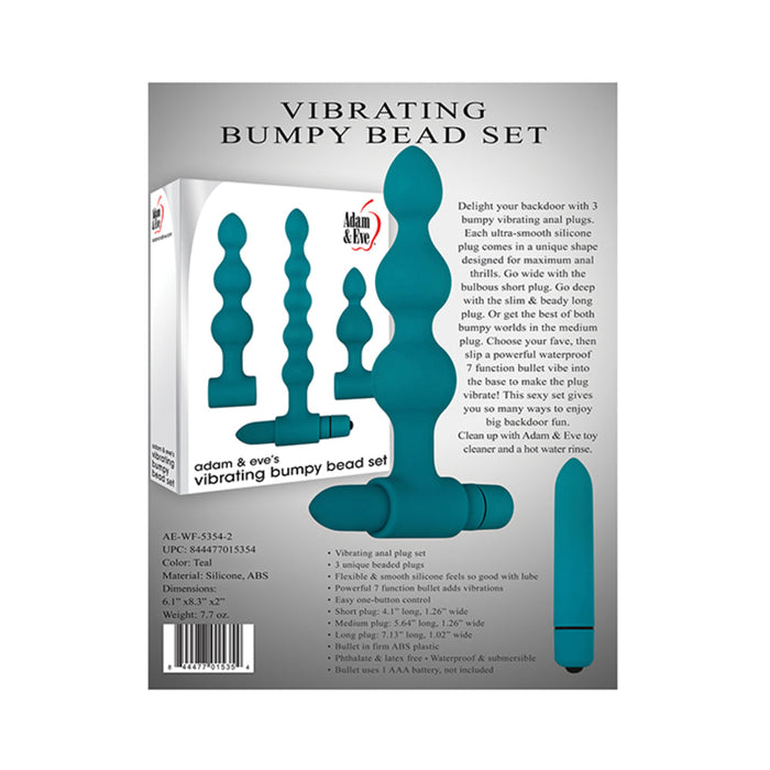 A&E Vibrating Bumpy Bead Set Teal | SexToy.com