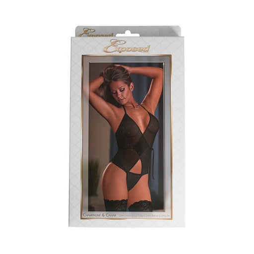 Champagne & Caviar Teddy & GString BK SM | SexToy.com