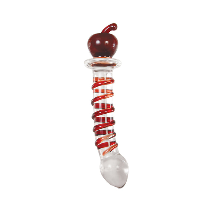 A&e Eve's Twisted Crystal Glass Dildo Red | SexToy.com