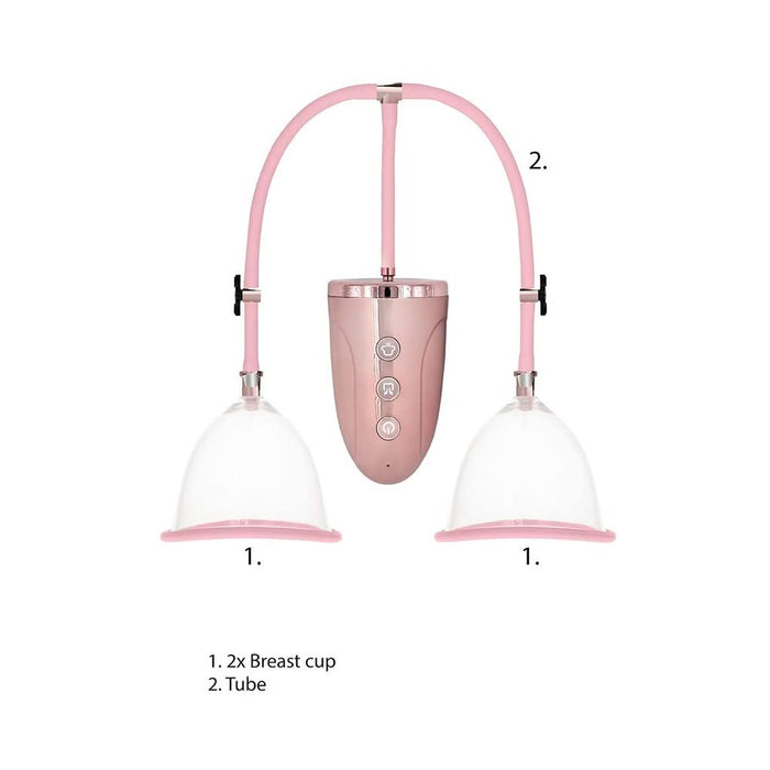 Automatic Rechargeable Breast Pump Set - Medium - Pink | SexToy.com