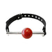 Ball Gag - Black With Removable Red Ball And Stainless Steel Rod | SexToy.com