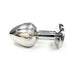 Stainless Steel Smooth Small Butt Plug w/Crystal | SexToy.com