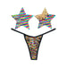 Neva Nude Pastie Funfetti Mulicolor Pastie And Panty Set | SexToy.com