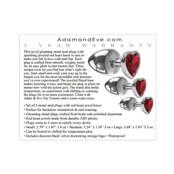 Three Hearts Gem Anal Plug Kit | SexToy.com