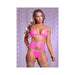 Ms Sheer Mesh Bra Garter & Panty Pink S/m | SexToy.com