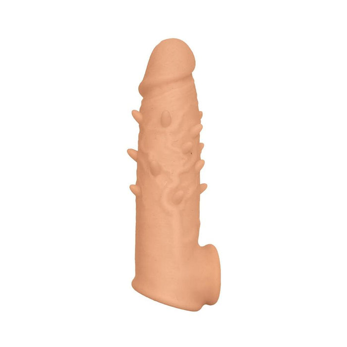 Natural Realskin Spiked Vibrating Penis Xtender | SexToy.com