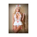 Medical Hat, Lace Keyhold Teddy With Detachable Garter, Skirt And Panties L/xl White | SexToy.com