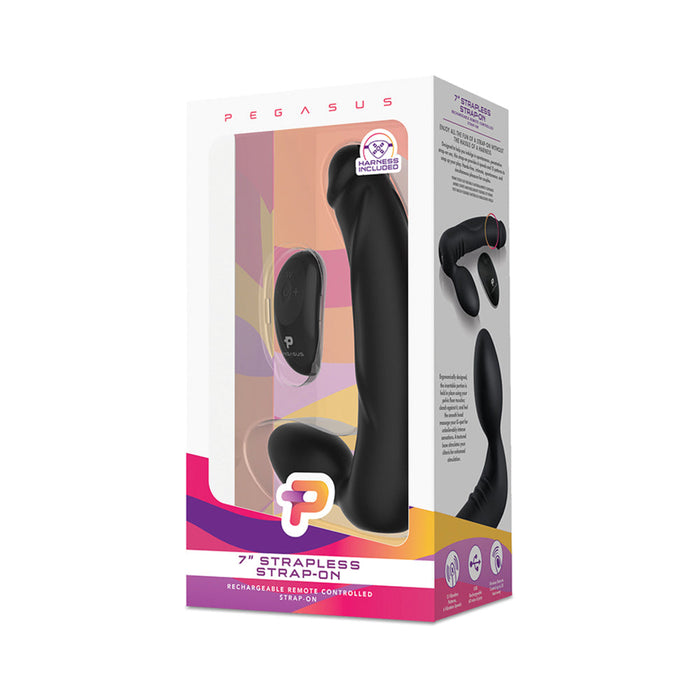 Pegasus 7" Strapless Strap-on - Black | SexToy.com