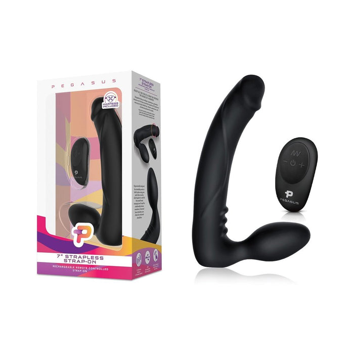 Pegasus 7" Strapless Strap-on - Black | SexToy.com