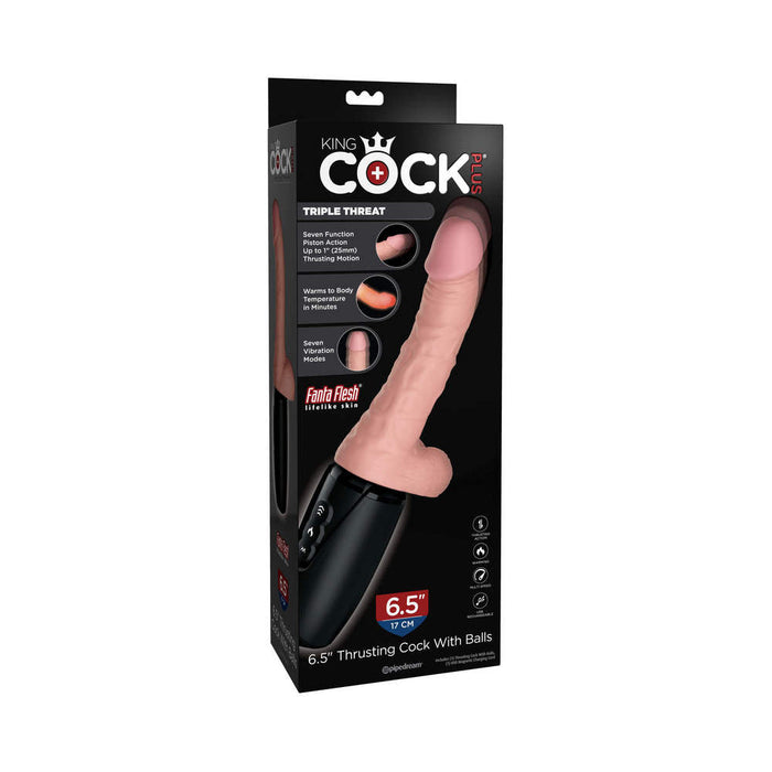 King Cock Plus 6.5" Triple Threat Dong | SexToy.com