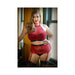 Curve Aria Halter Lace Bra Top And Hight Waist Panty 3x/4x Red | SexToy.com