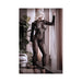 Sheer Unleash Me Long Sleeve Dragon Knit Footless Bodystocking Os Black | SexToy.com