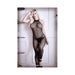 Sheer Feeling Myself Dot Mesh Halter Footless Bodystocking Os Black | SexToy.com