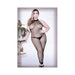 Sheer Feeling Myself Dot Mesh Halter Footless Bodystocking Qs Black | SexToy.com
