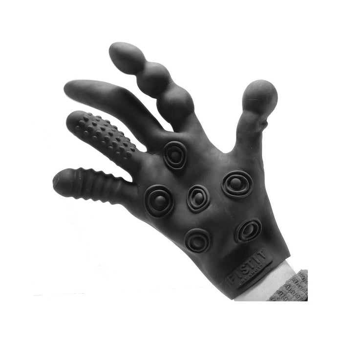 Fist It Silicone Stimulation Glove - Black | SexToy.com