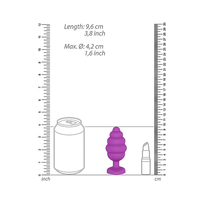 Ouchextra Large Ribbed Diamond Heart Plug | SexToy.com