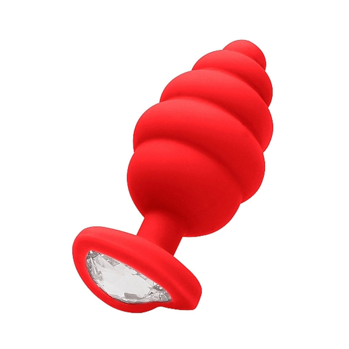 Ouchextra Large Ribbed Diamond Heart Plug | SexToy.com