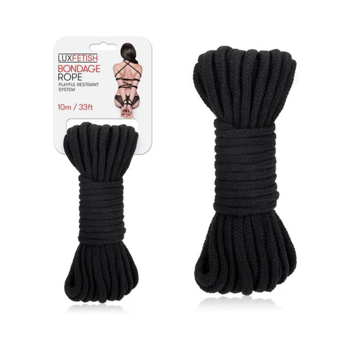 Lux Fetish Bondage Rope 33 Ft/10 M - Black | SexToy.com
