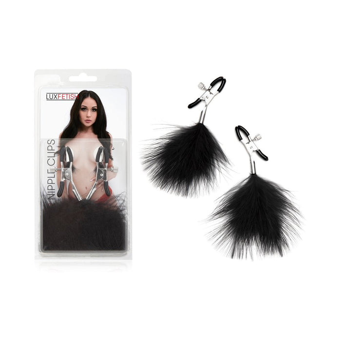 Lux Fetish Feather Nipple Clips | SexToy.com