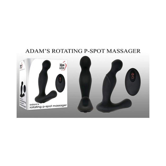 A&E Adam's Rotating P-spot Massager Rechargeable Silicone Black | SexToy.com