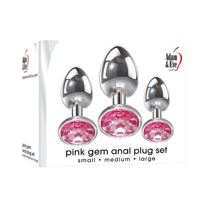 A&e Pink Gem Anal Plug Set | SexToy.com