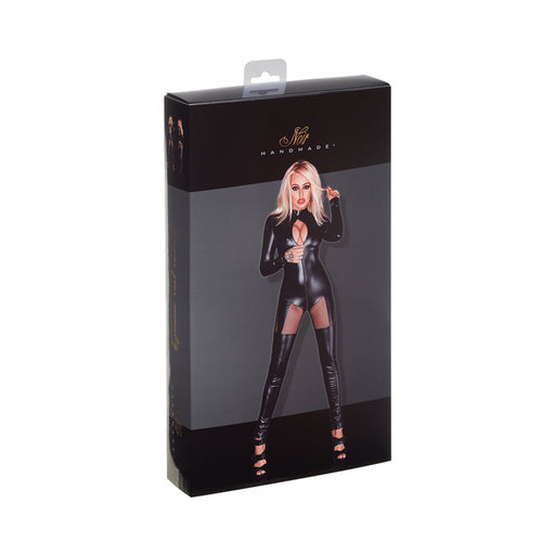 Powerwetlook Overall With Tulle Inserts And 3-way Zipper Small | SexToy.com