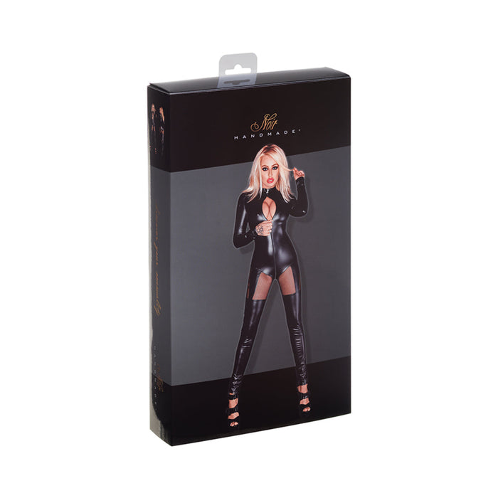 Powerwetlook Overall With Tulle Inserts And 3-way Zipper Large | SexToy.com