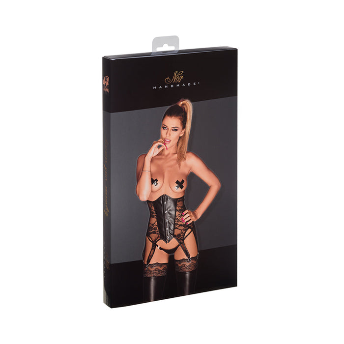 Noir Handmade Powerwetlook With Lace Corsage S | SexToy.com